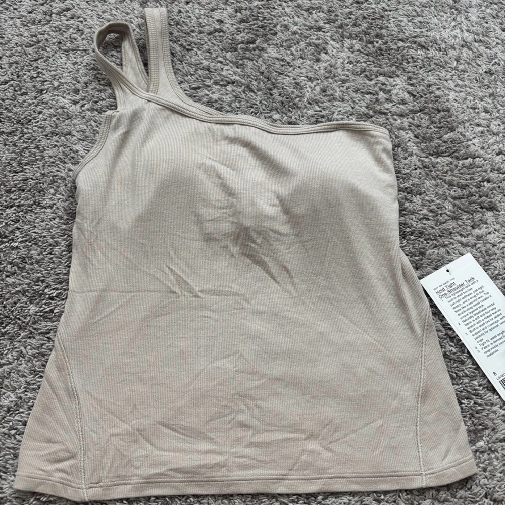 Lululemon Hold Tight One-Shoulder Tank Mojave Tan 8